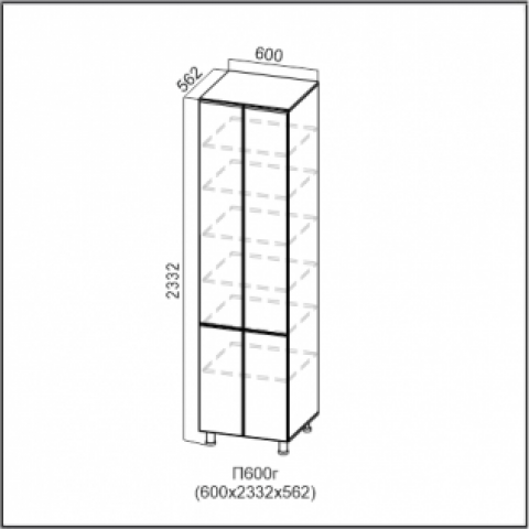 П600г 2332 Пенал Кухня Прованс